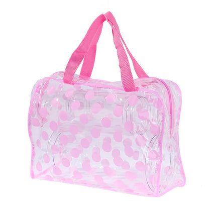 Homefish Transparent Polka Dot Women S Makeup Bag Waterproof Pvc Cosmetic Portable Storage