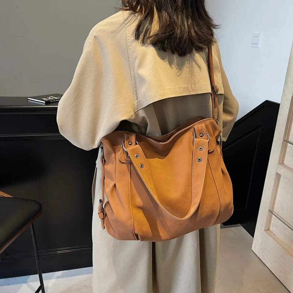 Large Capacity Soft Leather Tote Bag for Women