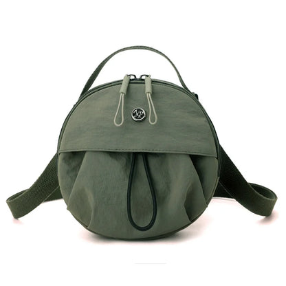 Waterproof Round Crossbody Bag – Lightweight Nylon Shoulder Purse