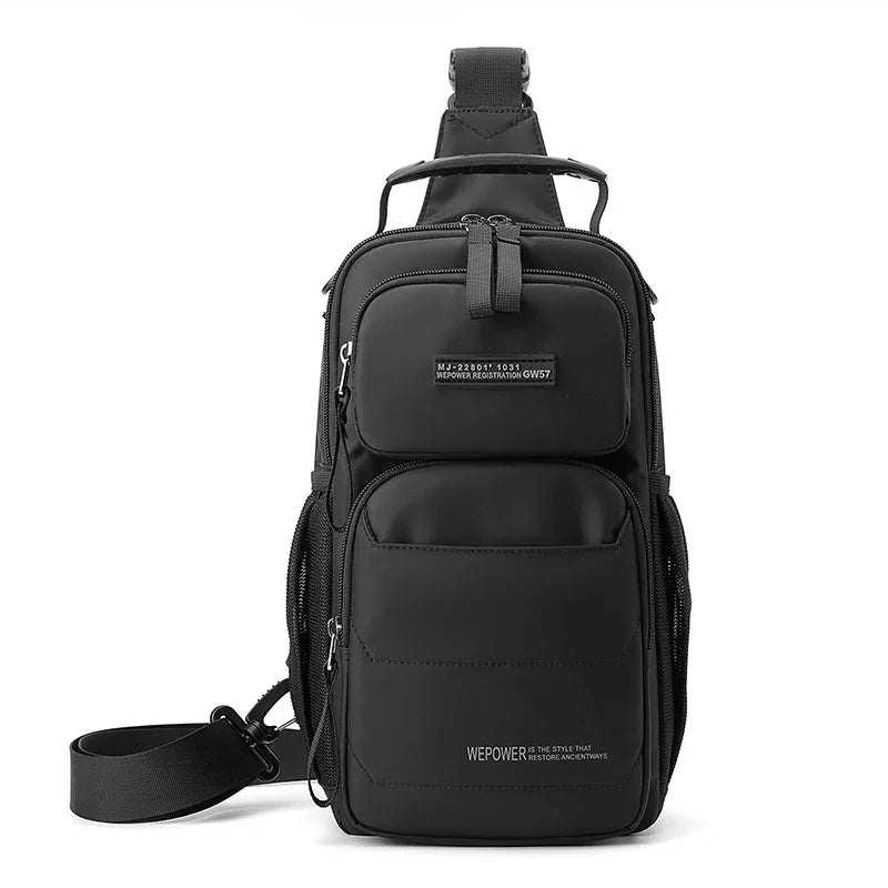 Men S Chest Bag Multifunctional Leisure Commuting One Shoulder Large Capacity Travel Portable Nylon