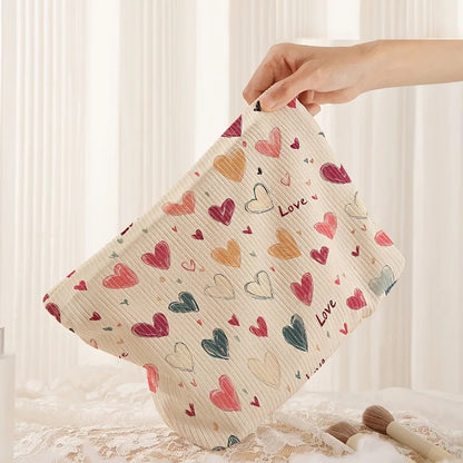 Floral & Bow Cosmetic Bag – Lightweight Zipper Makeup Pouch