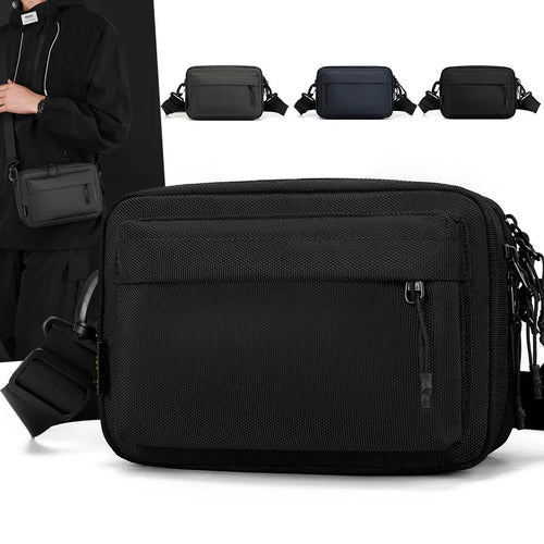 Men S Waterproof Nylon Cloth Shoulder Bag Leisure Commuting Light Oblique Span Large Capacity