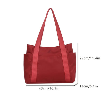 Large Capacity Oxford Tote Bag for Women – Zip Closure