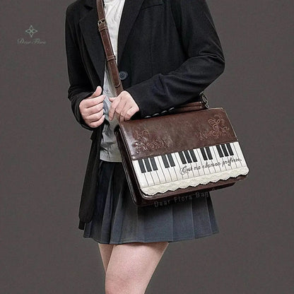 Piano Ita Bag – Vintage Brown Crossbody Shoulder Bag for Women