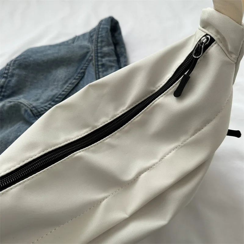 Nylon Messenger Bag – Women's Crossbody Shoulder Bag with Adjustable Strap