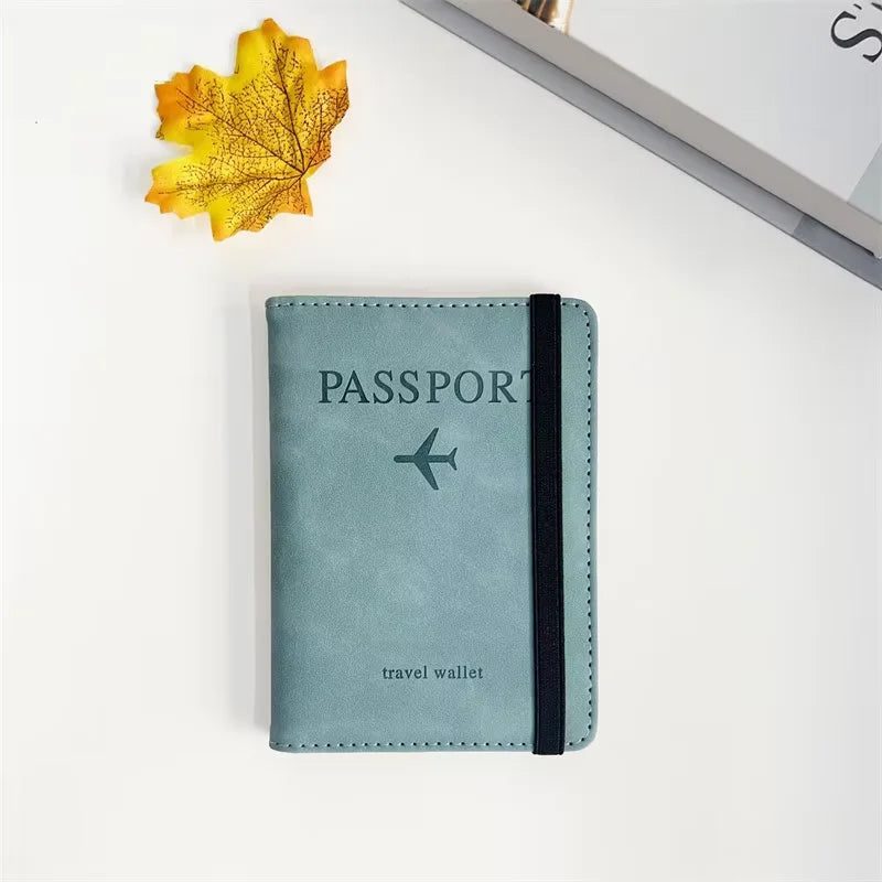 Homefish Women Men Rfid Vintage Business Passport Covers Holder Multi-Function Id Bank Card Pu