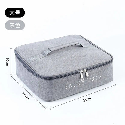 Cartoon Cute Lunch Box Bag Aluminum Foil Thickened Hand Carry Bento Student Canvas Insulated Rice