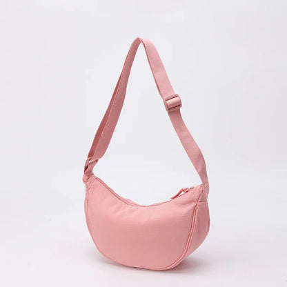Nylon Crescent Crossbody Bag – Lightweight Women's Shoulder Bag