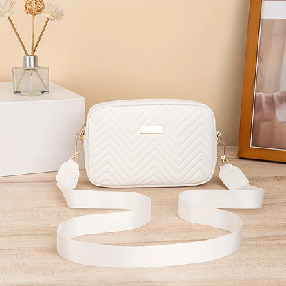 Quilted Crossbody Bag – Mini PU Leather Shoulder & Phone Purse