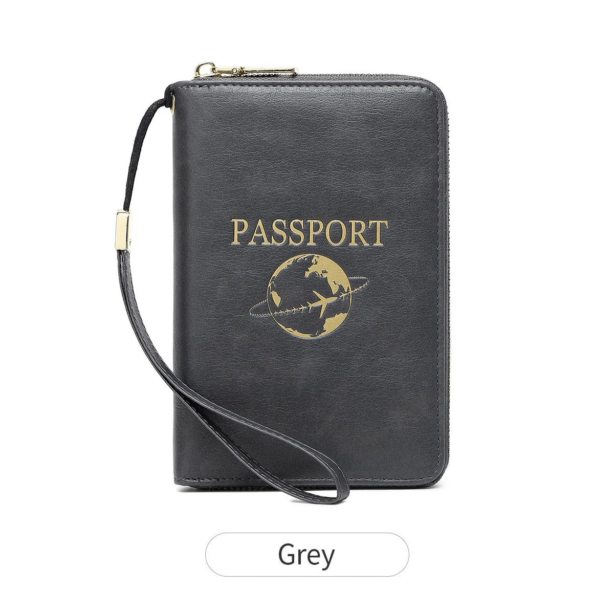 Multi-Functional Zipper Passport Holder Rfid Anti-Magnetic Passport Global Travel Storage Document