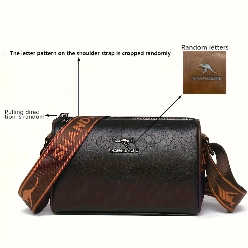 Solid Color Pu Leather Shoulder Messenger Bag Versatile Large Capacity Pillow Tote Crossbody Bags