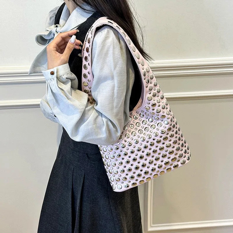 Crossbody Bags Woman Shoulder Bag Rivet Versatile Underarm Purse Handbags Designer Sac