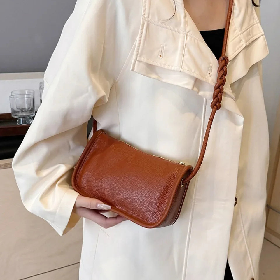 Genuine Leather Women's Crossbody Shoulder Bag