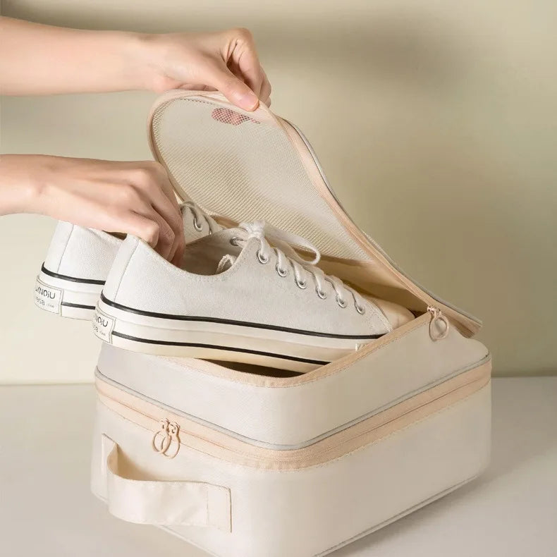 Travel Shoe Storage Bag – Portable Dustproof Shoe Organizer for Luggage