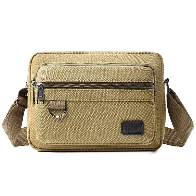 Fashionable Canvas Wear-Resistant Tool Single-Shoulder Crossbody Bag Large-Capacity Casual Men S