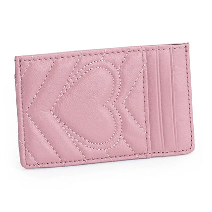 Sheepskin Embroidered Card Bag Thin One-Piece Document Storage Women S Portable Holder Leather