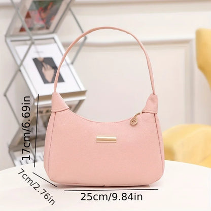 Hobo Shoulder Bag – Soft PU Leather Handbag with Zipper Closure