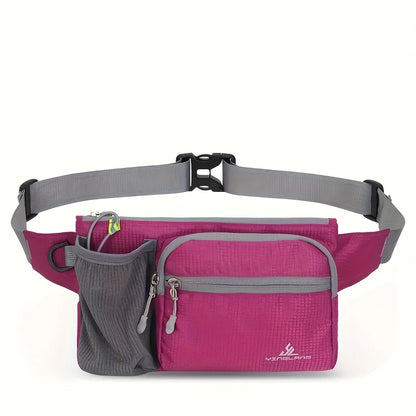 Running Belt Bag with Water Bottle Holder & Multi-Pockets
