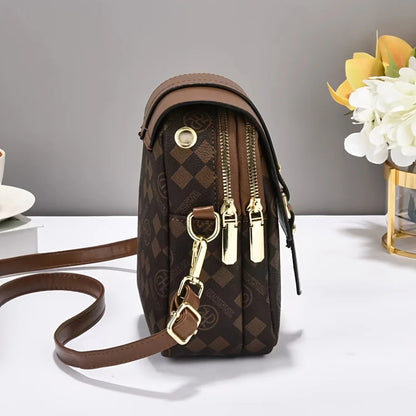 Retro Multi-Layer Crossbody Phone Bag for Women
