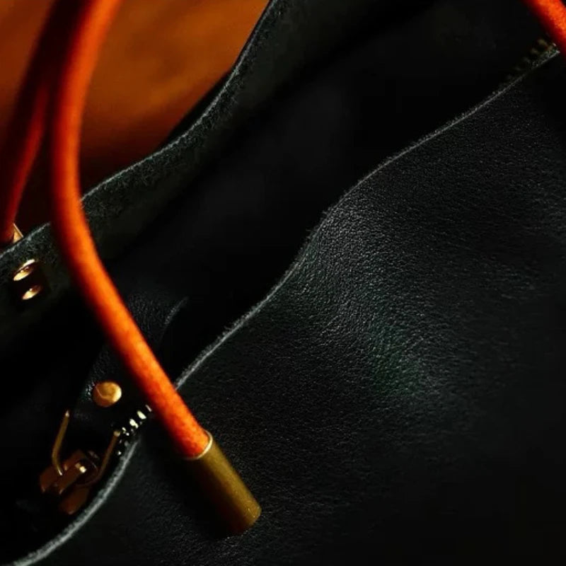 Pashewar Japanese Style Green Leather Bucket Bag Women S Summer Handbag Texture Cowhide Single