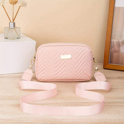 Quilted Crossbody Bag – Mini PU Leather Shoulder & Phone Purse