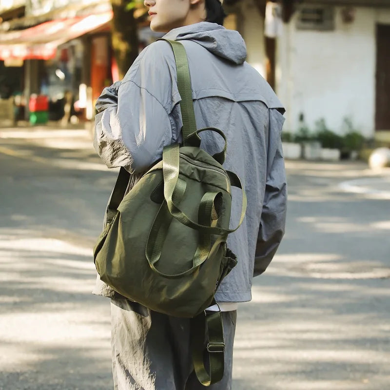 Waterproof nylon shoulder backpack women lightweight literary simple large capacity handbag
