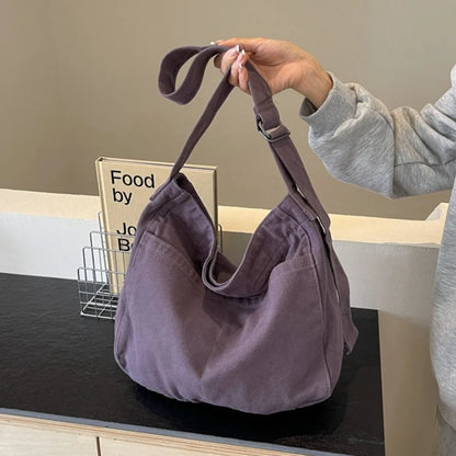Canvas Crossbody Hobo Bag – Large Capacity Casual Shoulder Bag