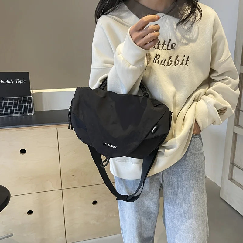 Stylish Oxford Crossbody Bag Adjustable Strap Large Capacity Messenger Work Daily Commute Fitness