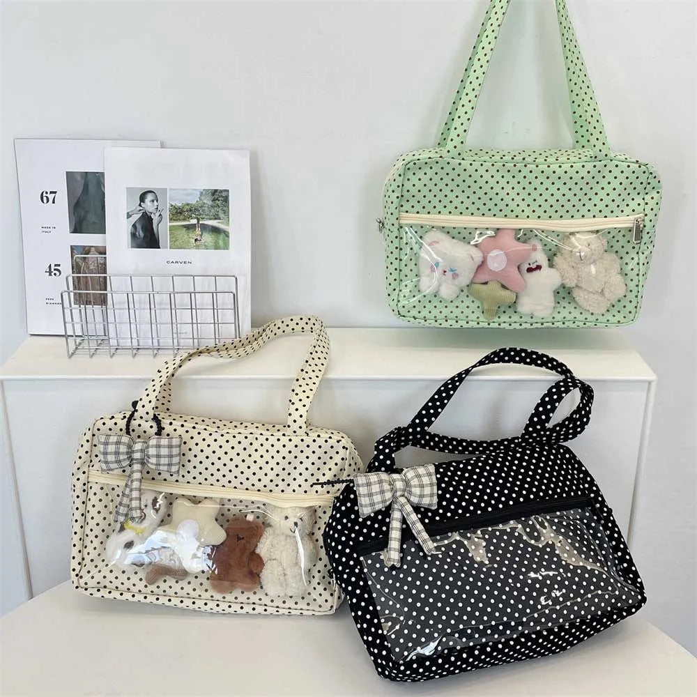 Shoulder Underarm Y2k Ulzzang Ita Bag Woman Polka Dot Tote Trendy Bolso Transparent Sac Femme Youth