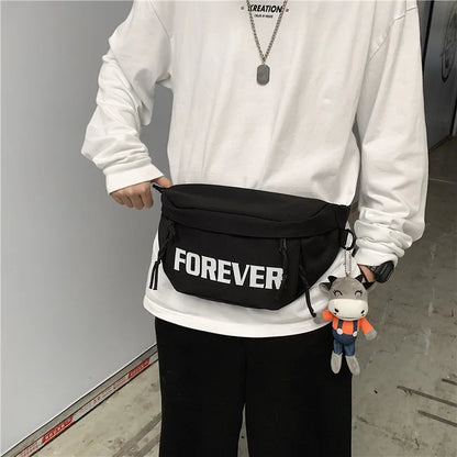 Men S Sports Waist Bag Mini Nylon Crossbody Large Capacity Summer Women