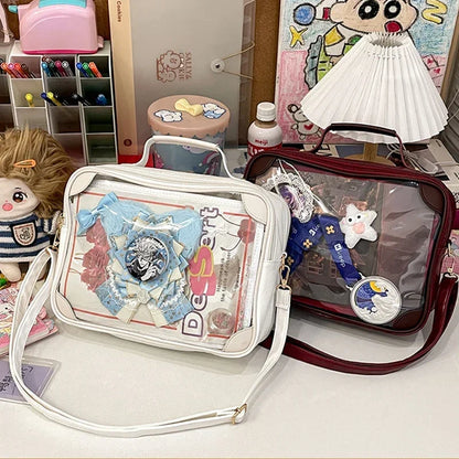 Transparent Ita Crossbody Bag – Y2K Cute DIY Display Shoulder Bag