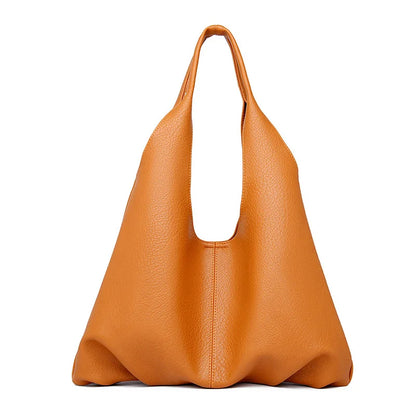 Oversized Soft Leather Hobo Tote Bag Spacious Stylish Versatile Handbag Armpit Shoulder Bags