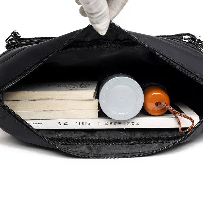 Men S Large Capacity Portable Multifunctional Shoulder Bag Casual Fashionable Simple Waterproof