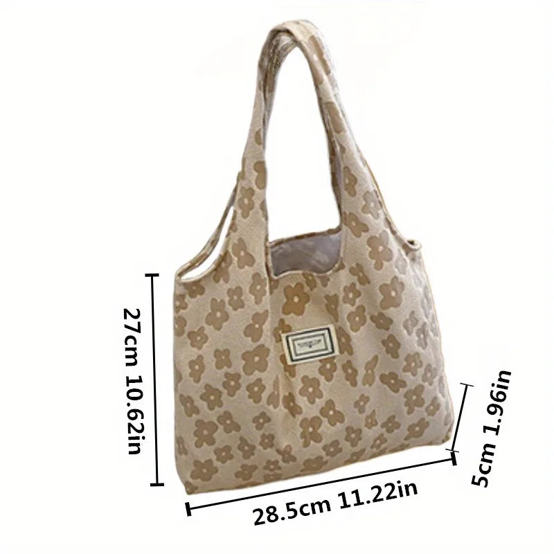 Commuting Stylish Embossing Tote Bag Daily Versatile Shoulder Bag Casual Underarm Bag