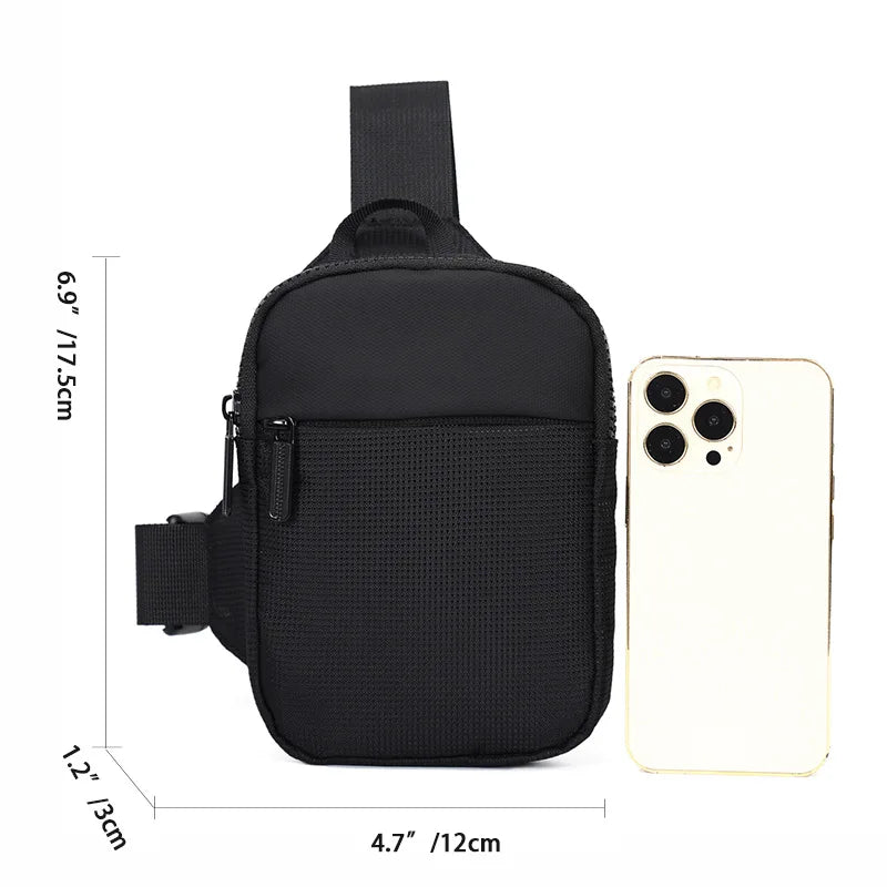 Waterproof Oxford Fabric Crossbody Bag Men Women Mobile Phone Storage Lightweight Small Crossbody