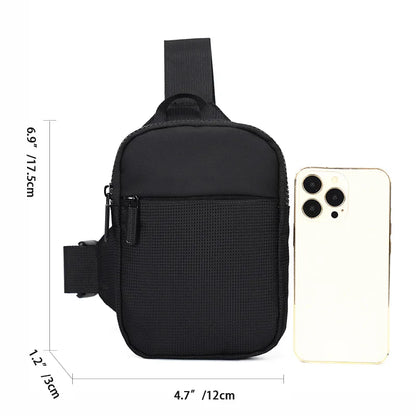 Waterproof Oxford Fabric Crossbody Bag Men Women Mobile Phone Storage Lightweight Small Crossbody