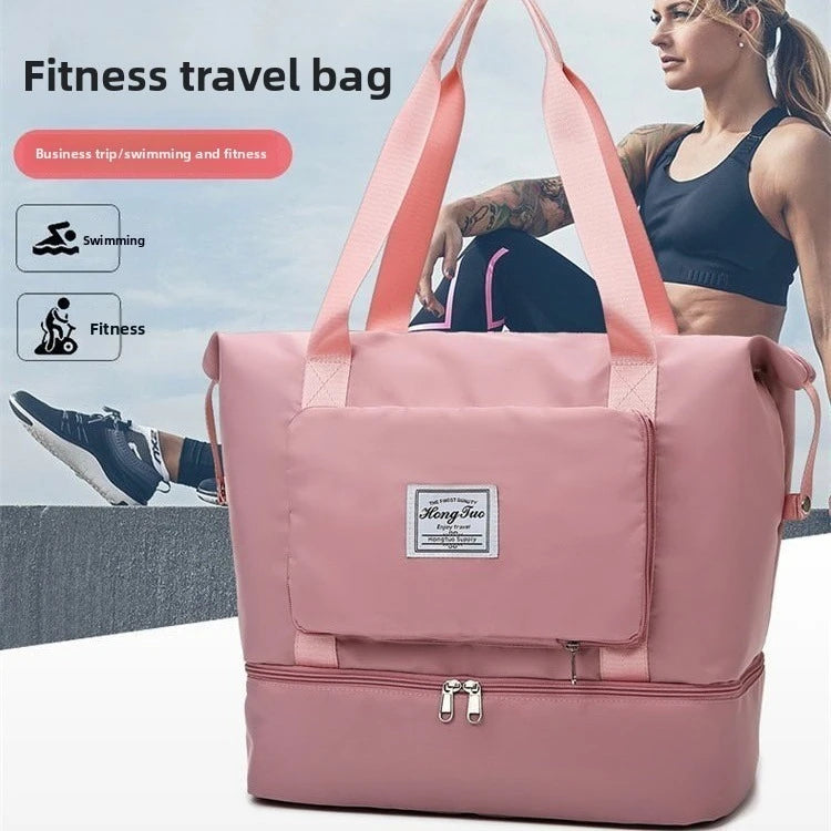 Waterproof Gym Tote Bag for Women – Shoe Compartment & Multi-Pocket