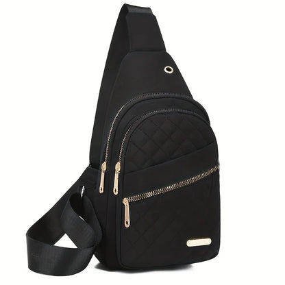 Quilted Crossbody Sling Bag – Lightweight Women's Chest Bag