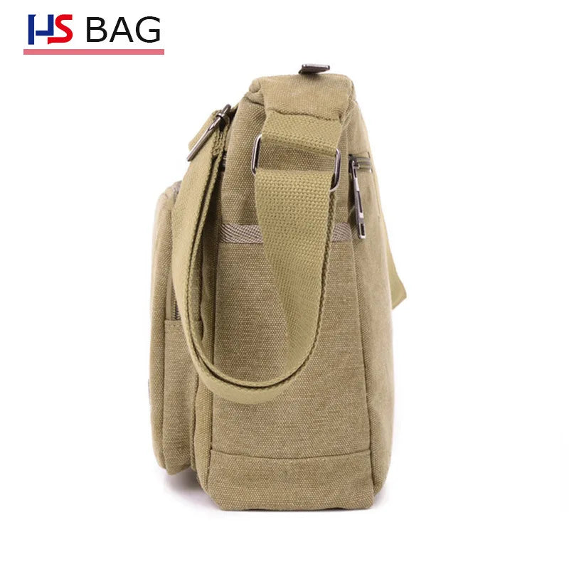 Men S Canvas Shoulder Leisure Travel Crossbody Large Capacity Bag Women