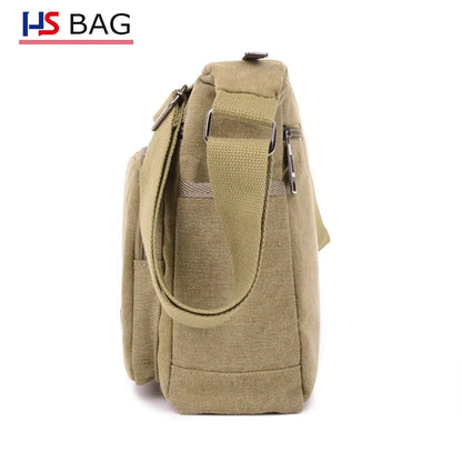 Men S Canvas Shoulder Leisure Travel Crossbody Large Capacity Bag Women