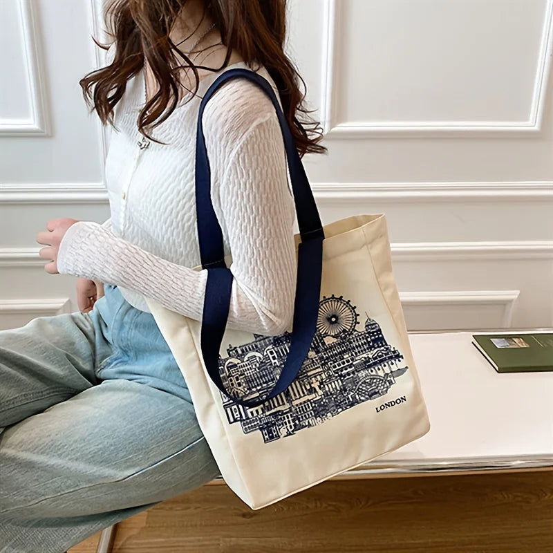 Canvas Tote Bag – Large Literary Shakespeare Shoulder Bag