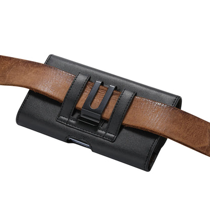 Men S Horizontal Flip Cover Belt Multi-Functional Card Insert Waist-Hanging Magnetic Mobile Phone