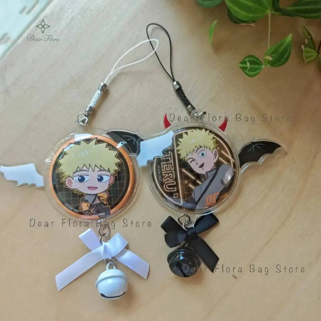 Ita Bag Pin Badge Protector – Angel & Devil Wings with Bell Charm