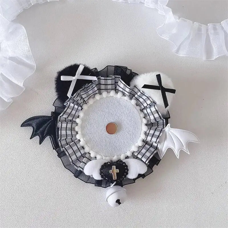 Ita Bag Badge Display Stand – Handmade Lace Cat Ears Wings Decoration