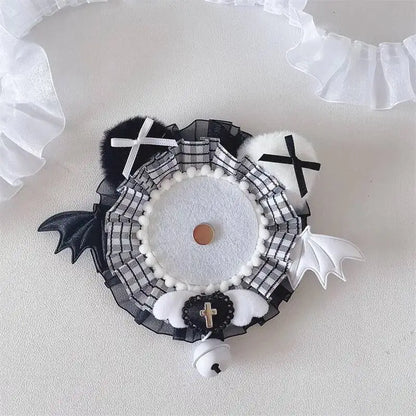 Ita Bag Badge Display Stand – Handmade Lace Cat Ears Wings Decoration