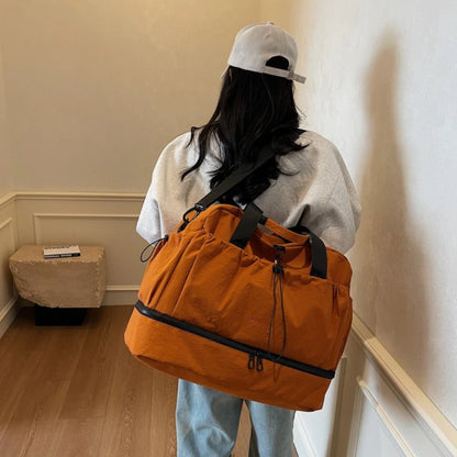 Large Travel Bag - Spacious Lightweight Durable Adjustable Strap Pockets Perfect Travel Commute