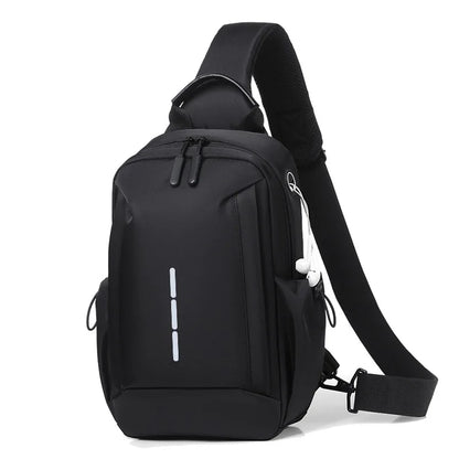 Nylon Men S Chest Bag Travel Women Crossbody Waterproof Lightweight One Shoulder Commuter