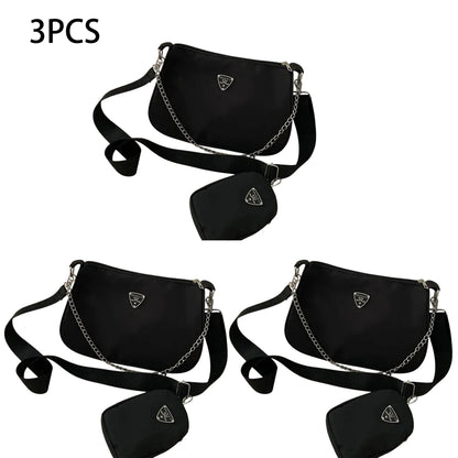 Nylon Crossbody Bag Women Portable Casual Underarm Students Cross Body