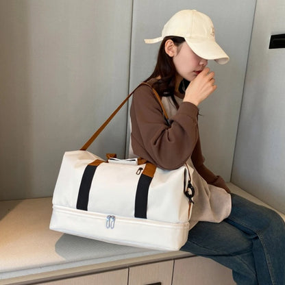 Large Capacity Travel Duffel Bag Shoe Compartment Crossbody Waterproof Weekend Overnight Bag Gym