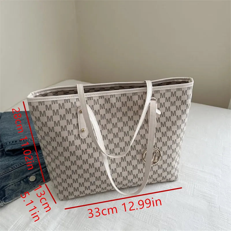 Stylish Tote Bag Vintage Handbag Large Underarm Shoulder Bag Women Suitable Daily Use